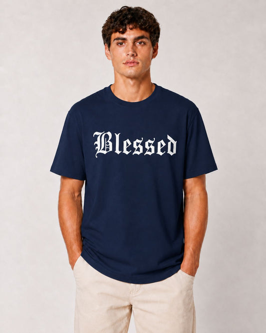 Blessed Tee — Navy Blue